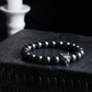 Men's Hematite Bracelet-Leopard Head